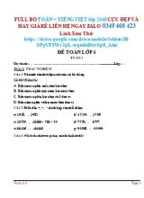 Phiếu bài tập môn Toán Lớp 3 - Tuần 1-5